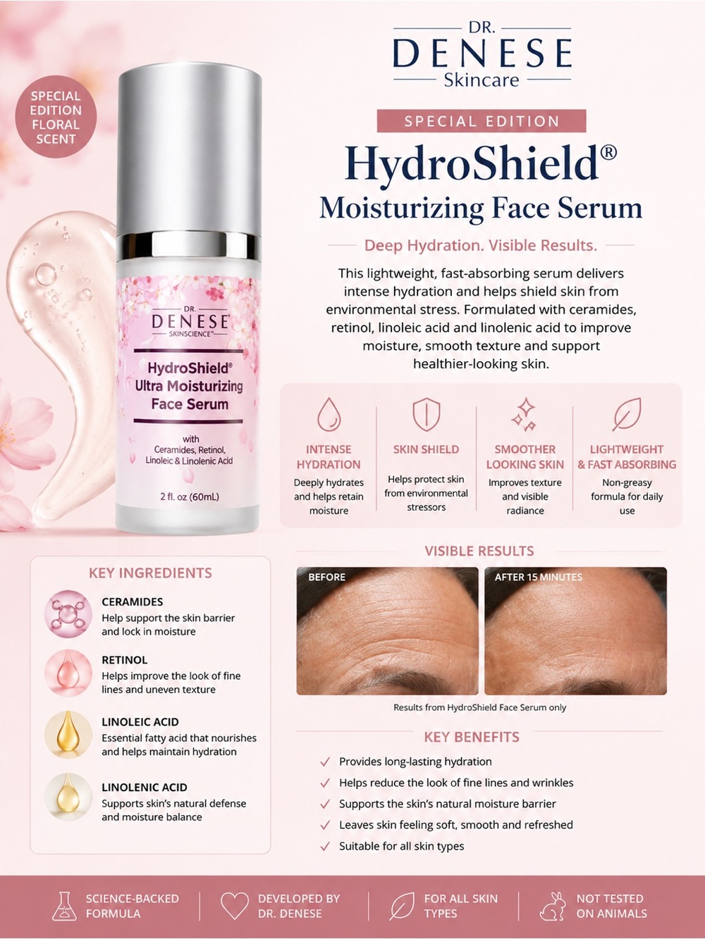 Dr. Denese HydroShield Moisturizing Face Serum 2oz